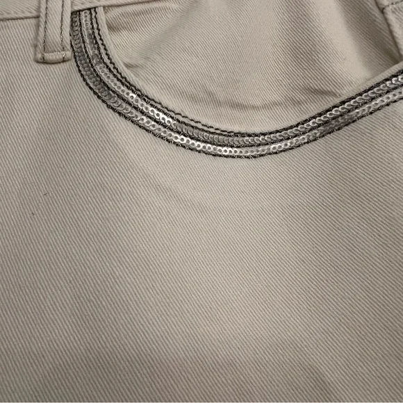 White‎ Daniel Jeans with Silver Stitched detail on front and back Size 13/14 - Picture 6 of 13